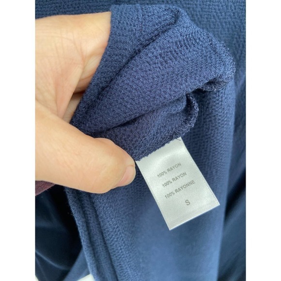 Rachel Pally Solid Navy Blue Long Sleeve Maxi Shift Dress Size Small - Picture 6 of 6